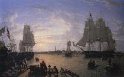 The Boston Harbor from Constitution Wharf Robert Salmon